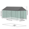 Extra Large Green Chicken Coop Cage 300x600cm with Waterproof Cover and Walk-In Design