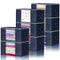 Large Navy Blue Quilt Storage Bags, 60x40x35cm, 6-Pack, Durable Non-Woven Fabric