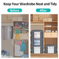 Large Grey Quilt Storage Bags 60x40x35cm - 2-Pack Non-Woven Fabric Organiser with Zipper