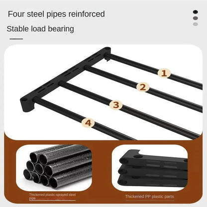 4-Layer Multi-Function Shoe Rack Space Saver