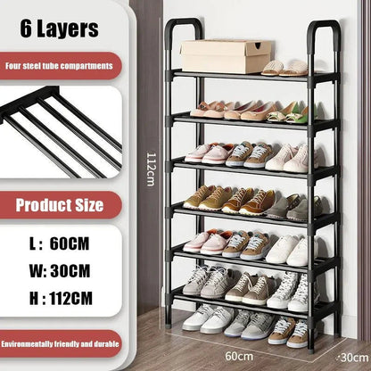 6-Layer Multi-Function Shoe Rack Space Saver