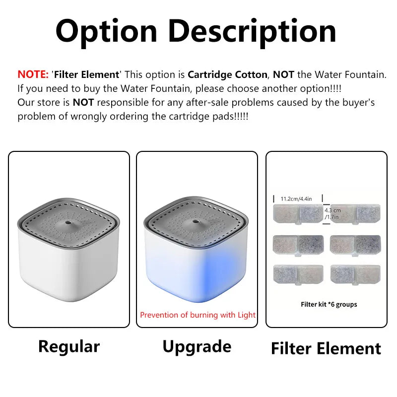 3L Cat Water Fountain Large Filter USB