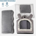Soft Indoor Dog House & Bed - Washable Grey