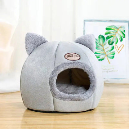 2024 Cat House Bed Soft Washable Grey XL 39x39x40cm