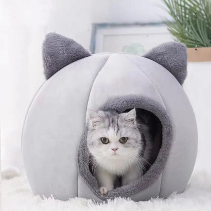 2024 Cat House Bed Soft Washable Grey XL 39x39x40cm