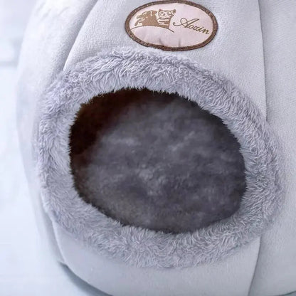 2024 Cat House Bed Soft Washable Grey XL 39x39x40cm