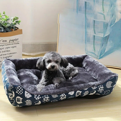 Blue Pet Dog Bed Sofa Mat for Cats & Dogs - M