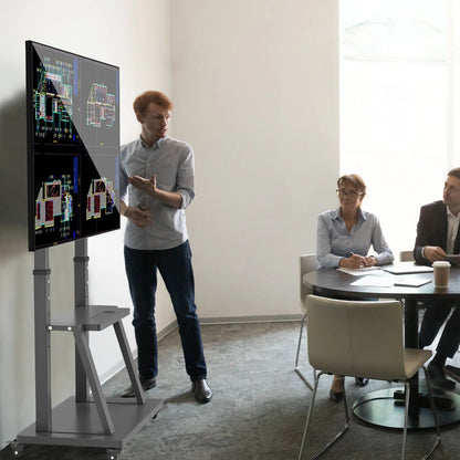 Adjustable Heavy Duty Mobile TV Cart Stand