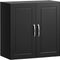Wall Storage Cabinet Double Doors, Black