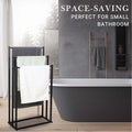 3 Tier Metal Towel Rack Freestanding Bathroom Organizer Rail