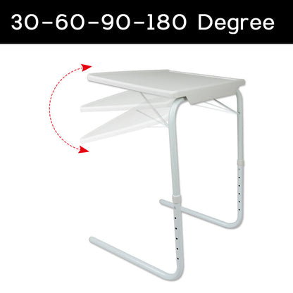 Adjustable Foldable Laptop Table Tray Steel MDF