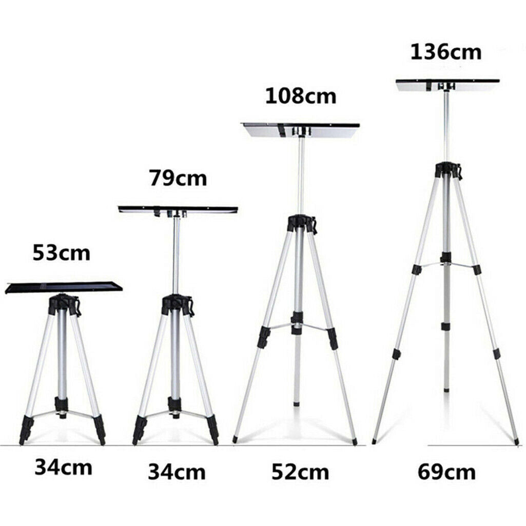 Adjustable Aluminium Laptop Projector Tripod Stand 52-140cm