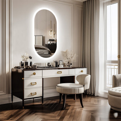 1000x500mm LED Bathroom Mirror Oval Anti-Fog Dimmable Wall Mount