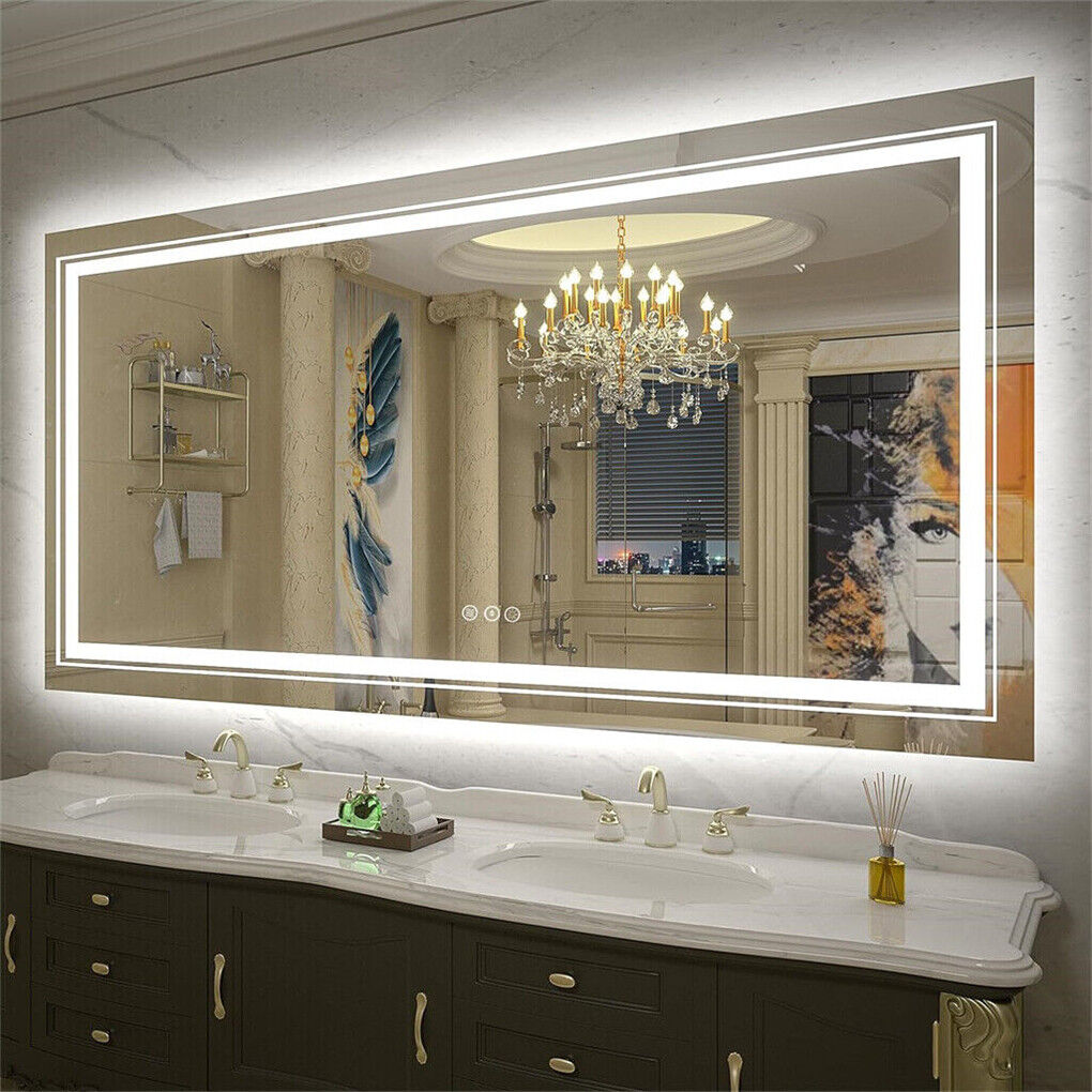 1600x800mm LED Bathroom Mirror Anti-fog Illuminated