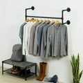 Iron Wall Mounted Clothes Rack Garment Display