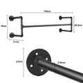 Iron Wall Mounted Clothes Rack Garment Display