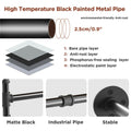 Industrial Iron Pipe Clothes Rail Vintage Wall Shelf