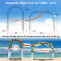 Metal Garden Arch Trellis Iron Plant Support Outdoor Climbing