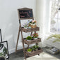 3 Tier Rustic Wood Plant Stand 38CM Corner Shelf