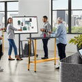 32-80 Rolling TV Stand with 2-Tier Shelf Adjustable Mount