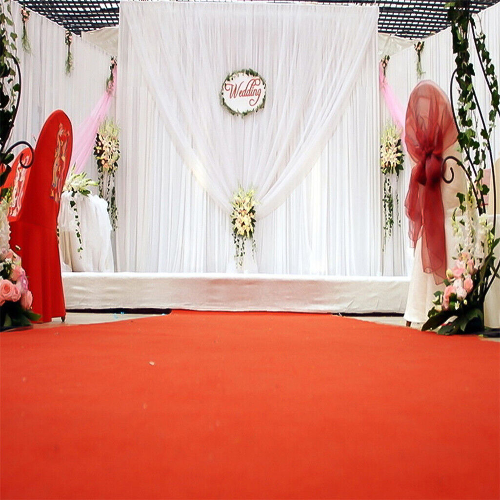 3x6m White Stage Curtain Backdrop