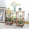 8-Tier Wooden Plant Stand Outdoor Indoor Garden Shelf