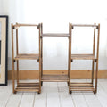 8-Tier Wooden Plant Stand Outdoor Indoor Garden Shelf