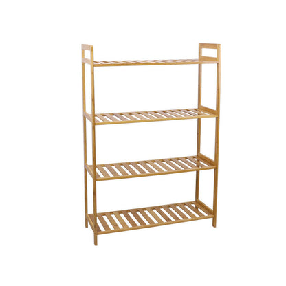Bamboo 4 Tier Shelving Unit Kitchen Bedroom Bookshelf