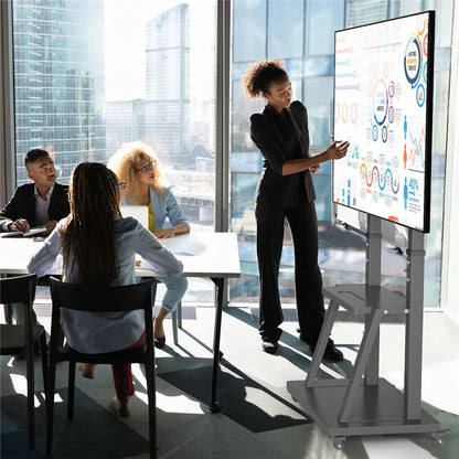 32-100 Heavy Duty TV Wall Mount with Shelf & Wheels