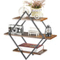 3 Tier Diamond Metal Floating Shelves Wall Mounted Display