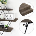 3 Tier Diamond Metal Floating Shelves Wall Mounted Display