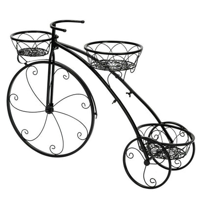 3-Tier Iron Bicycle Plant Stand Rack Tricycle Planter