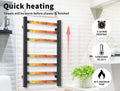 Aluminium Heated Towel Rail 7-Bar Electric Warmer Black