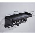 Magnetic Wall Mount Hair Dryer Holder for Dyson - Black Metal