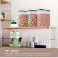 6PCS Food Storage Containers Kitchen Dry Pantry Organiser Airtight Lids