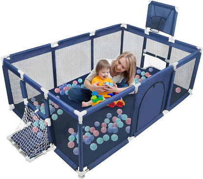 Baby Playpen Safety Gate Dark Blue