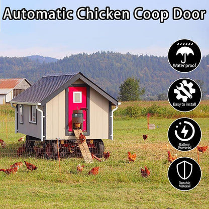 Automatic Chicken Coop Door Opener Solar Timer Sensor LCD AU