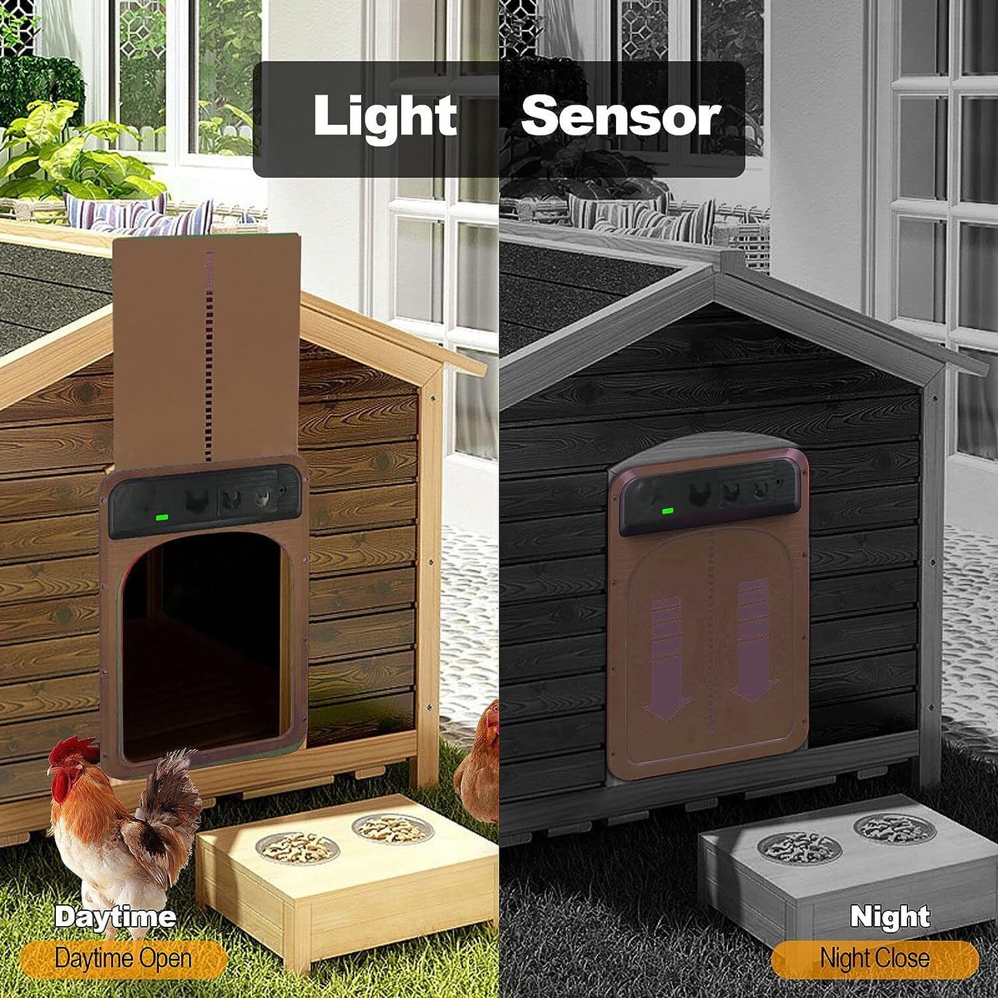 Automatic Chicken Coop Door Opener Solar Timer Sensor LCD AU