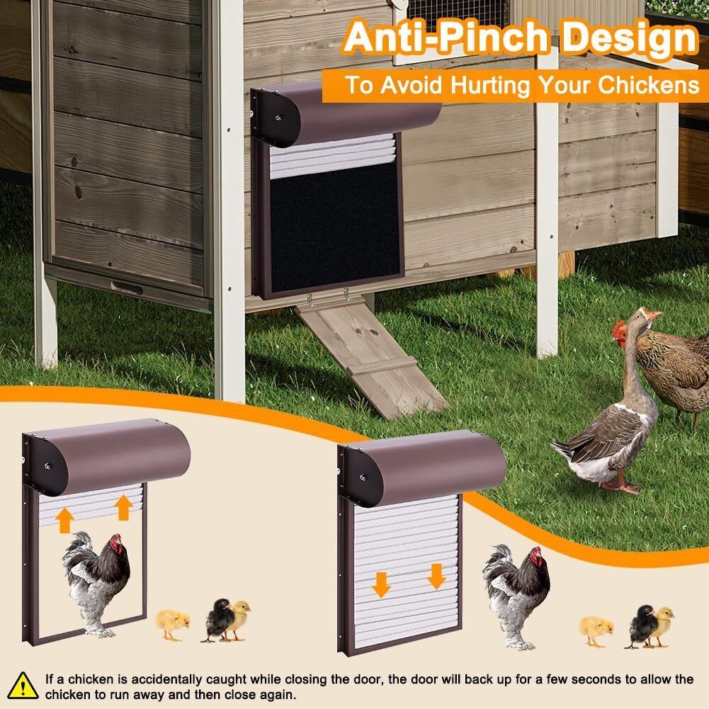 Automatic Chicken Coop Door Opener with Gate Light Sensor Remote
