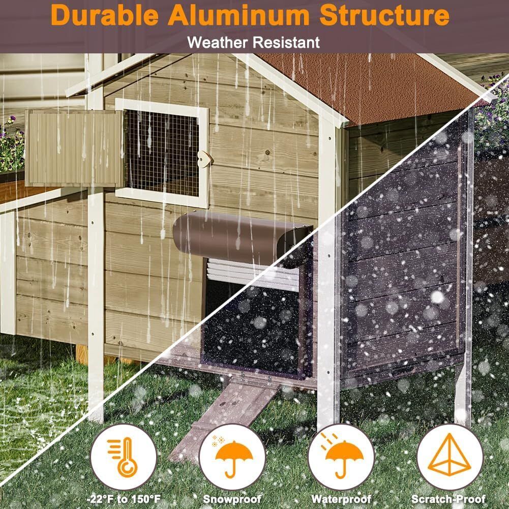 Automatic Chicken Coop Door Opener with Gate Light Sensor Remote