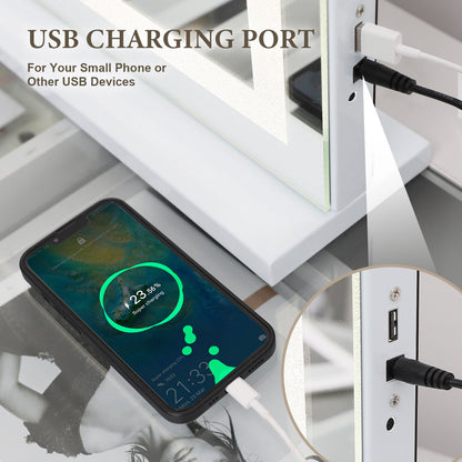 Crystal Vanity Mirror 80CM LED Bluetooth Magnifying