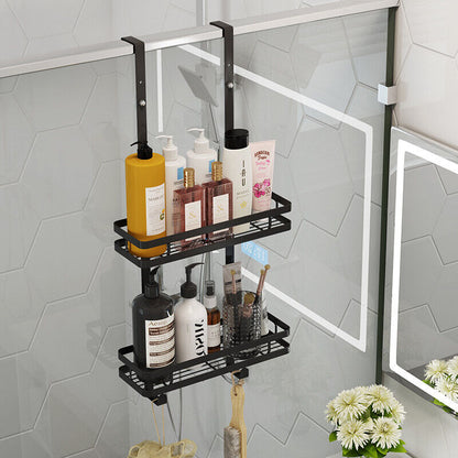 Black Aluminium Shower Caddy 74cm Hanging Storage Rack 35cm