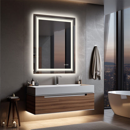 600x800mm LED Bathroom Mirror RBG Anti-Fog Aluminum