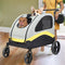 Dog Stroller w/ Divider, Foldable Pet Cart