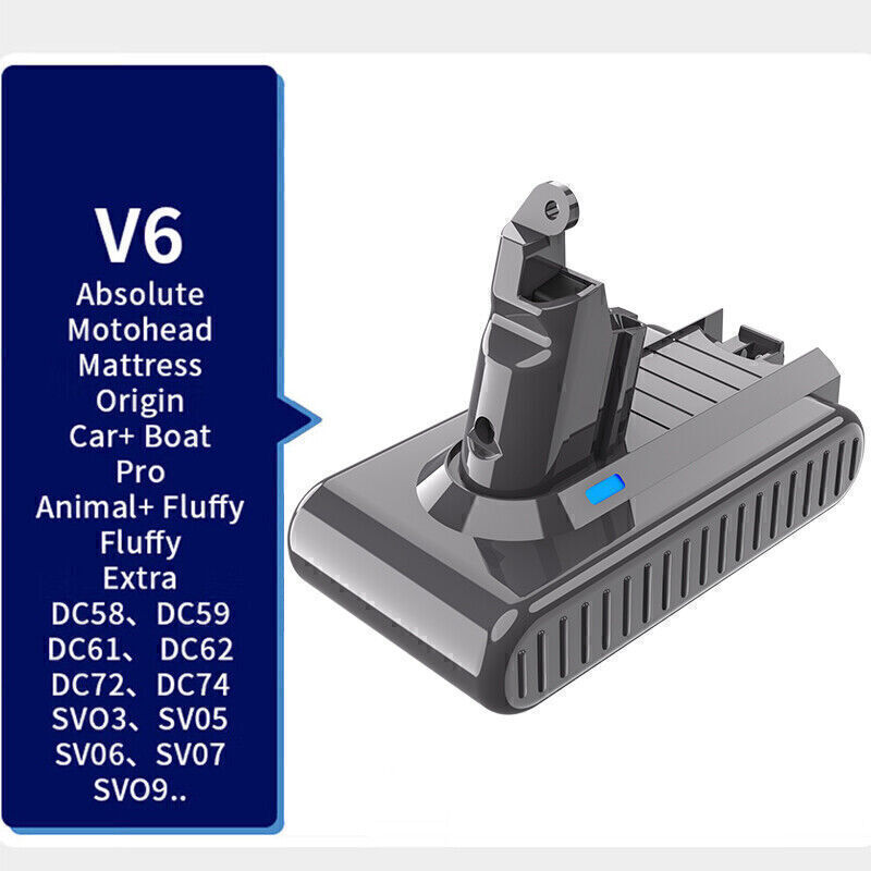 9500mAh Battery for Dyson V6 SV03 SV04 DC58 DC61 DC62