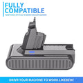 9500mAh Battery for Dyson V6 SV03 SV04 DC58 DC61 DC62