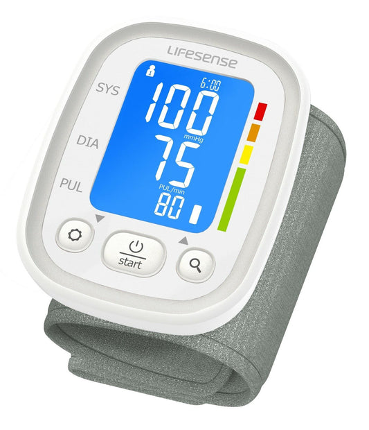 Automatic Digital Wrist Blood Pressure Monitor White