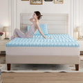 King Single Bamboo Memory Foam Mattress Topper 7-Zone 8cm
