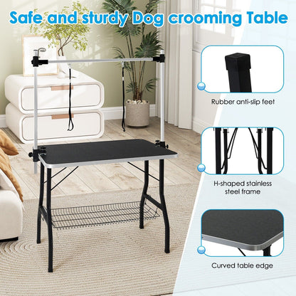 Adjustable Pet Grooming Table for Australian Cattle Dog, Foldable