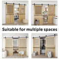 Sliding Barn Door Kit Heavy Duty Rust Resistant Single 2.44M